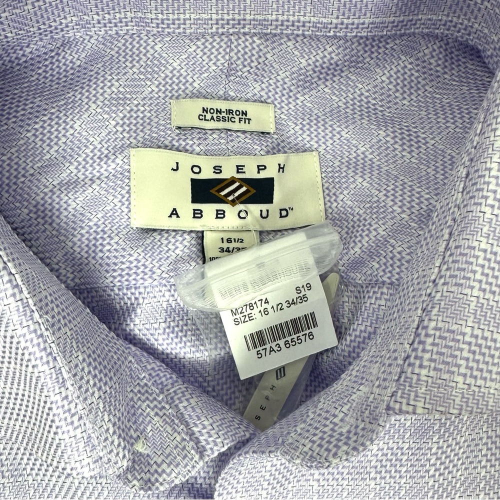 NWT Joseph Abbou Men’s Button Down Dress Shirt Size 16.5 34/35 - Picture 2 of 3